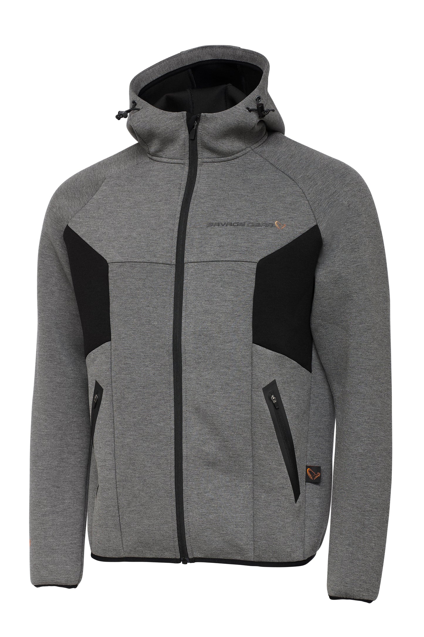 Sudadera con capucha y cremallera Savage Gear TEC-FOAM XL, color gris oscuro jaspeado