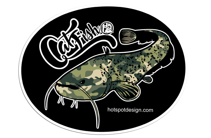 Hotspot Design - Sticker CatFish Camo cm 30x23