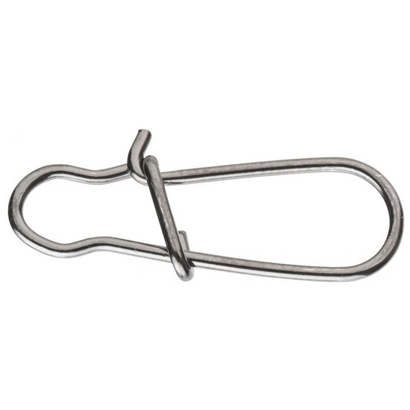 DAIWA Fast Lock Snap 2 18kg 10Stk. durable stainless steel snap for fishing, ideal for terminal tackle and swivels, 18kg load capacity.