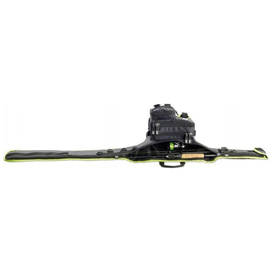 DAIWA Prorex Converter Stalker Ruten- & Hüfttasche 3m 157cm with black and green design, featuring compartments for rods and accessories, ideal for fishing enthusiasts.